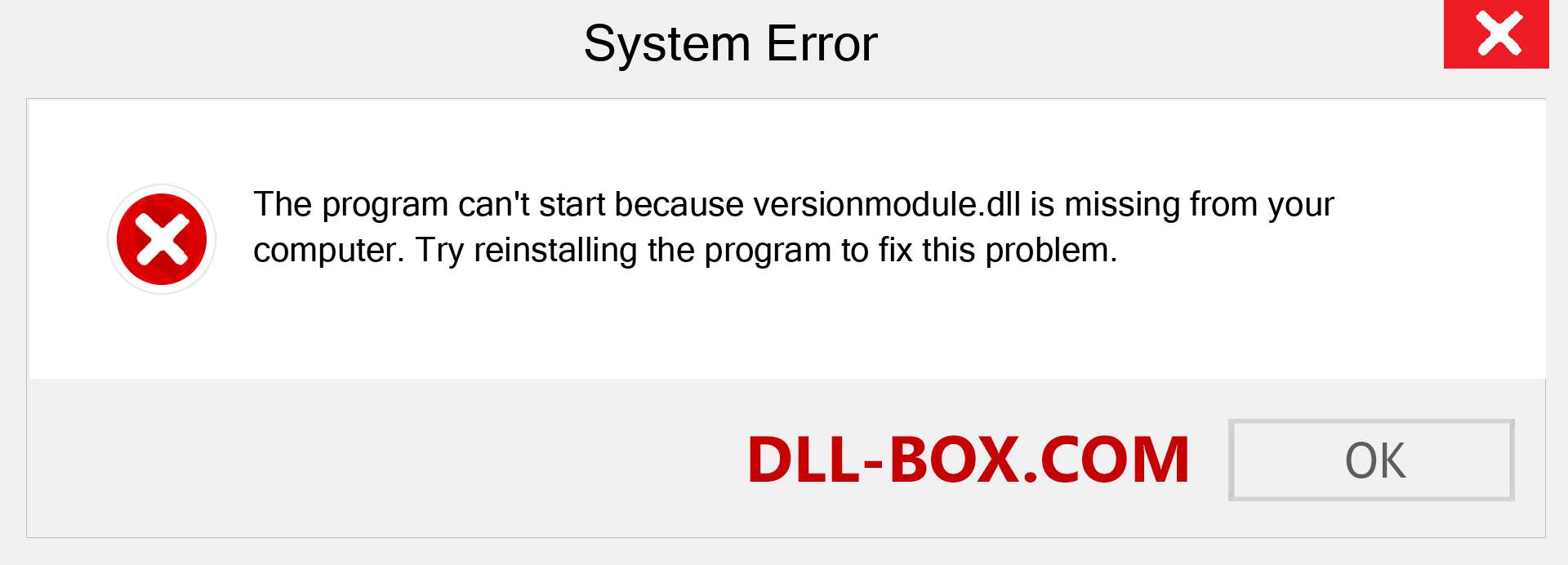  versionmodule.dll file is missing?. Download for Windows 7, 8, 10 - Fix  versionmodule dll Missing Error on Windows, photos, images